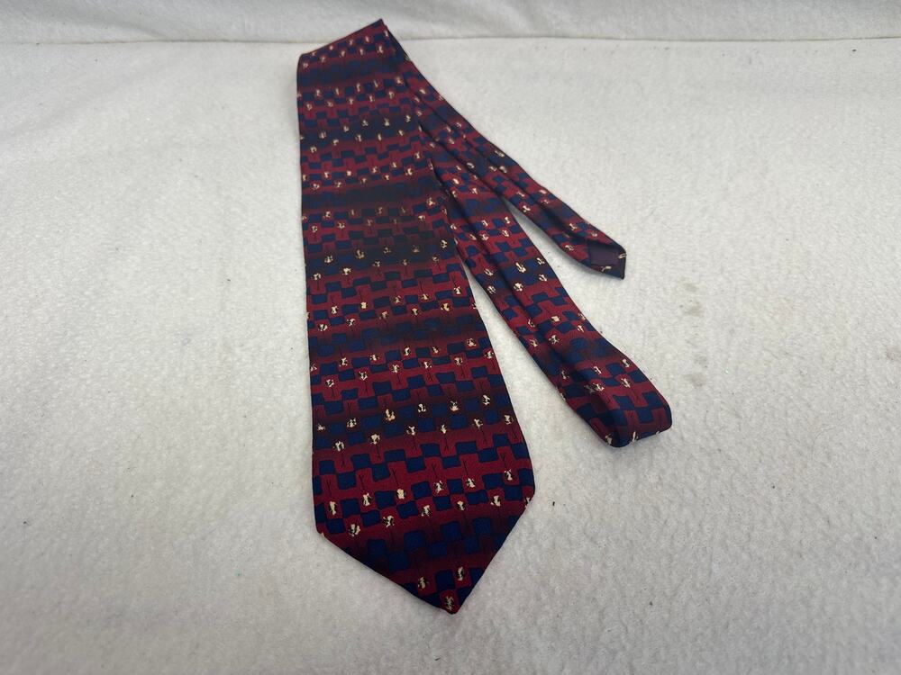 Jerry Garcia Red Blue Banyan Trees II 100% Silk Tie